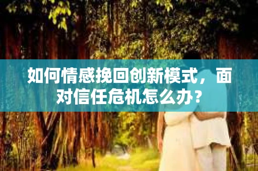 如何情感挽回创新模式，面对信任危机怎么办？
