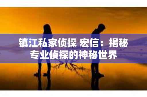 镇江私家侦探 宏信：揭秘专业侦探的神秘世界