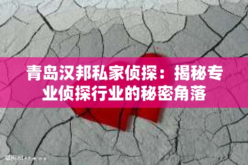 青岛汉邦私家侦探：揭秘专业侦探行业的秘密角落