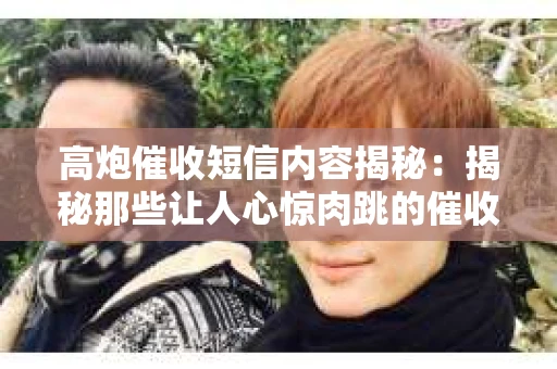 高炮催收短信内容揭秘：揭秘那些让人心惊肉跳的催收手段