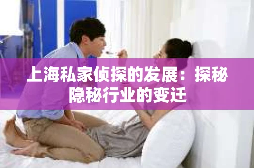 上海私家侦探的发展：探秘隐秘行业的变迁