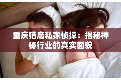 重庆猎鹰私家侦探：揭秘神秘行业的真实面貌