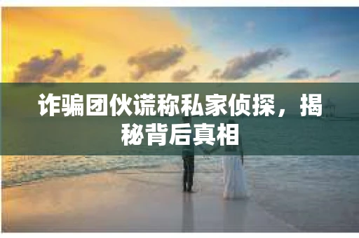 诈骗团伙谎称私家侦探，揭秘背后真相