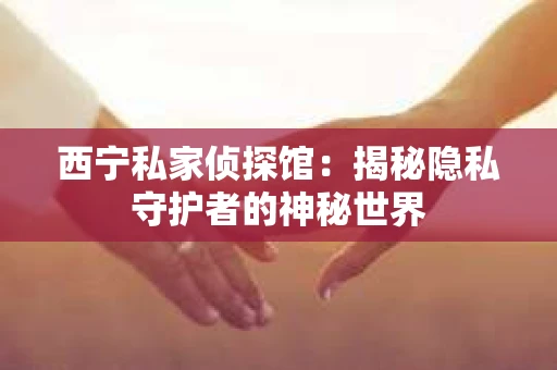 西宁私家侦探馆：揭秘隐私守护者的神秘世界