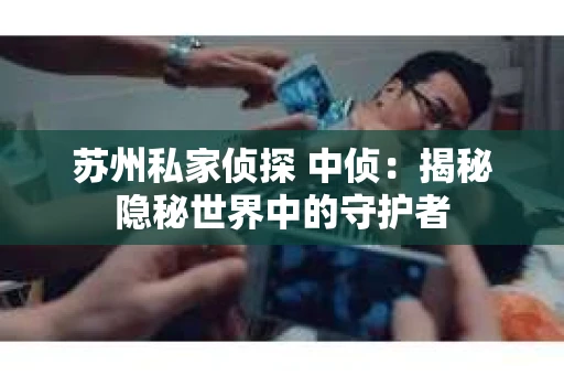 苏州私家侦探 中侦：揭秘隐秘世界中的守护者