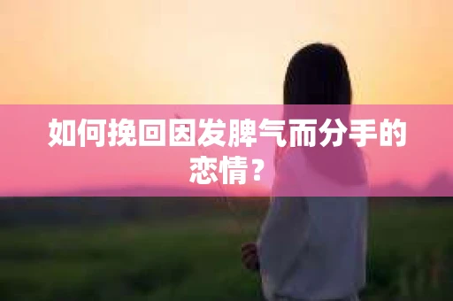 如何挽回因发脾气而分手的恋情? 如何挽回因发脾气而分手的恋情?