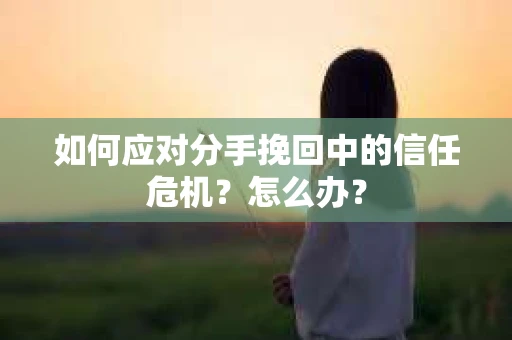 如何应对分手挽回中的信任危机？怎么办？