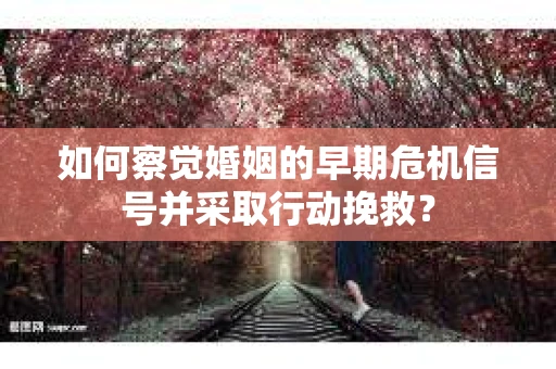 如何察觉婚姻的早期危机信号并采取行动挽救？