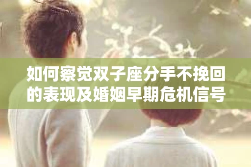 如何察觉双子座分手不挽回的表现及婚姻早期危机信号？