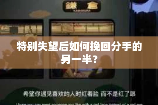 特别失望后如何挽回分手的另一半？