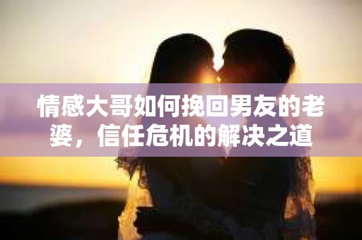 情感大哥如何挽回男友的老婆，信任危机的解决之道