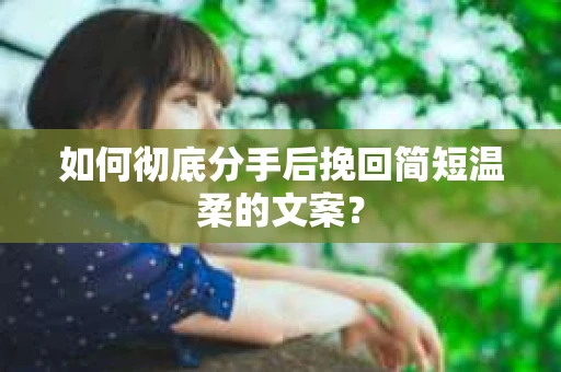 如何彻底分手后挽回简短温柔的文案？