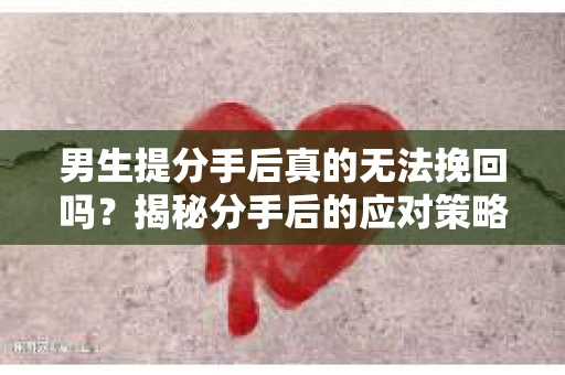 男生提分手后真的无法挽回吗？揭秘分手后的应对策略