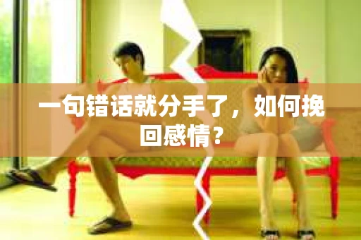 一句错话就分手了，如何挽回感情？