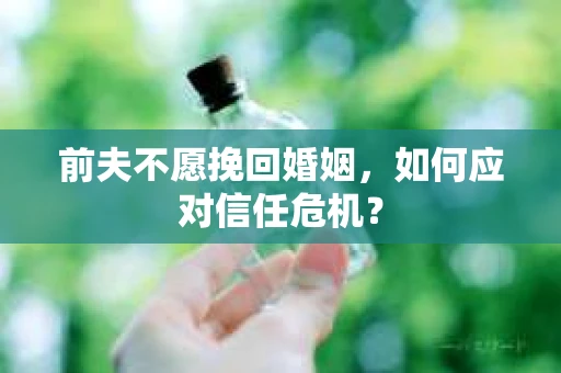 前夫不愿挽回婚姻，如何应对信任危机？