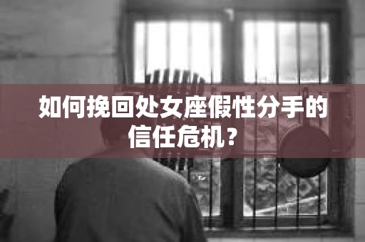 如何挽回处女座假性分手的信任危机？