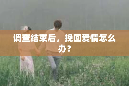 调查结束后，挽回爱情怎么办？